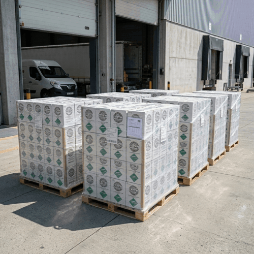Pallet of R404A refrigerant cylinders